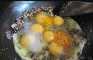 Cabbage egg burji