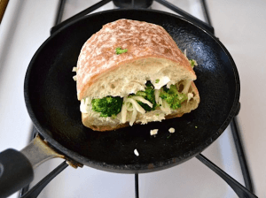 Broccoli Spring Onions Grilled Sandwich